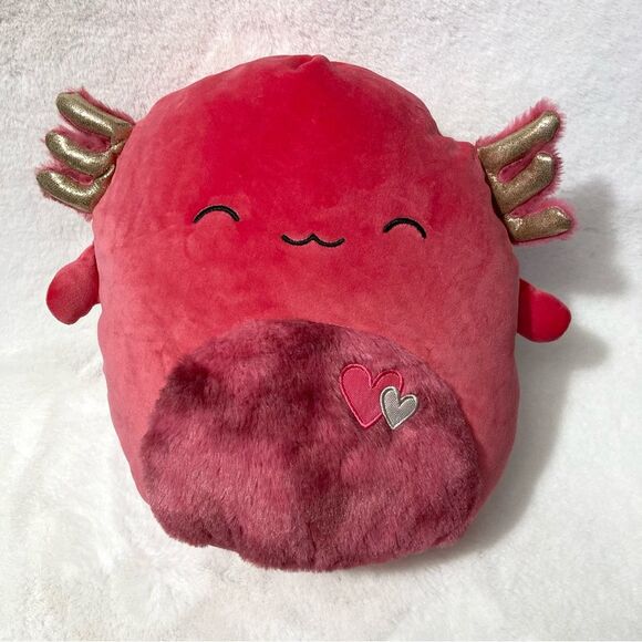 Squishmallows IndieMae Axolotl Plush Pink Valentines 12” 2024 Valentines Squad - Picture 2 of 7